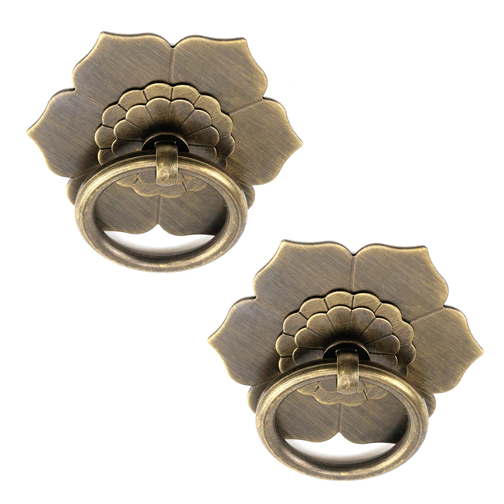 Hanger Ring Floral Brass Cabin - đánh giá và giá Furniture Hardware Drop Pulls