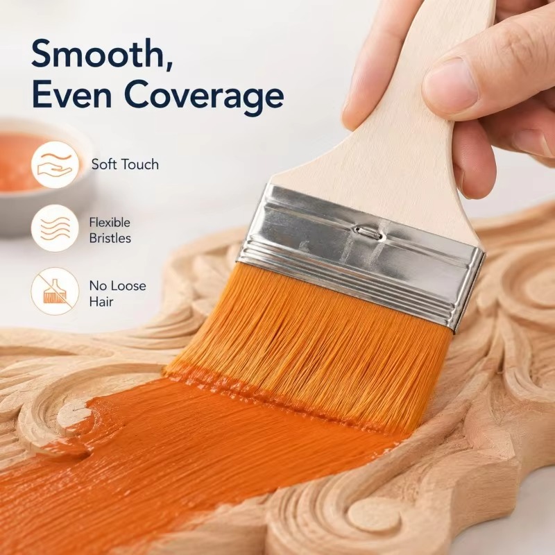 Wooden Handle Flat Paint Brush - đánh giá và giá Furniture Hardware Manufacturer